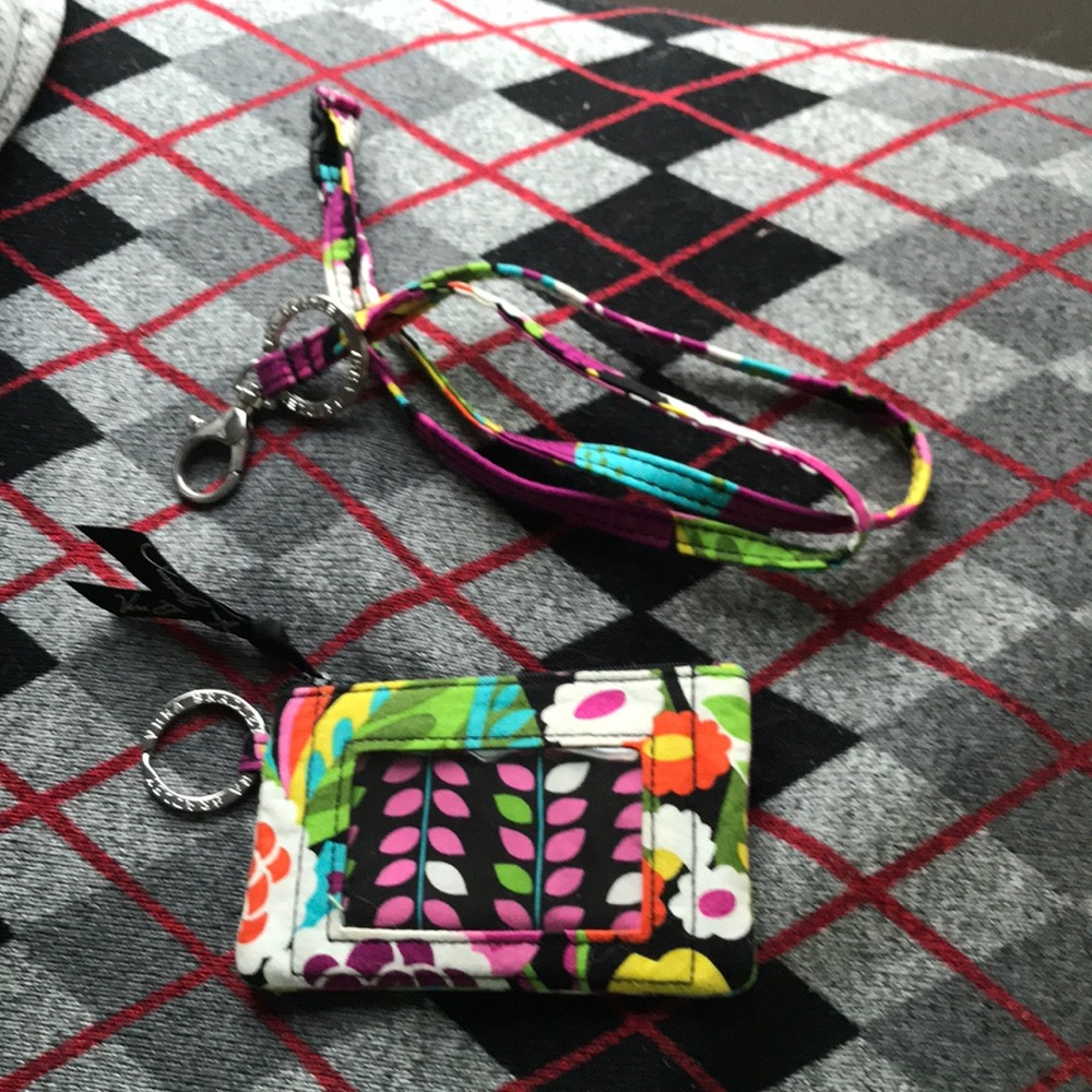 vera bradley lanyard and id tag